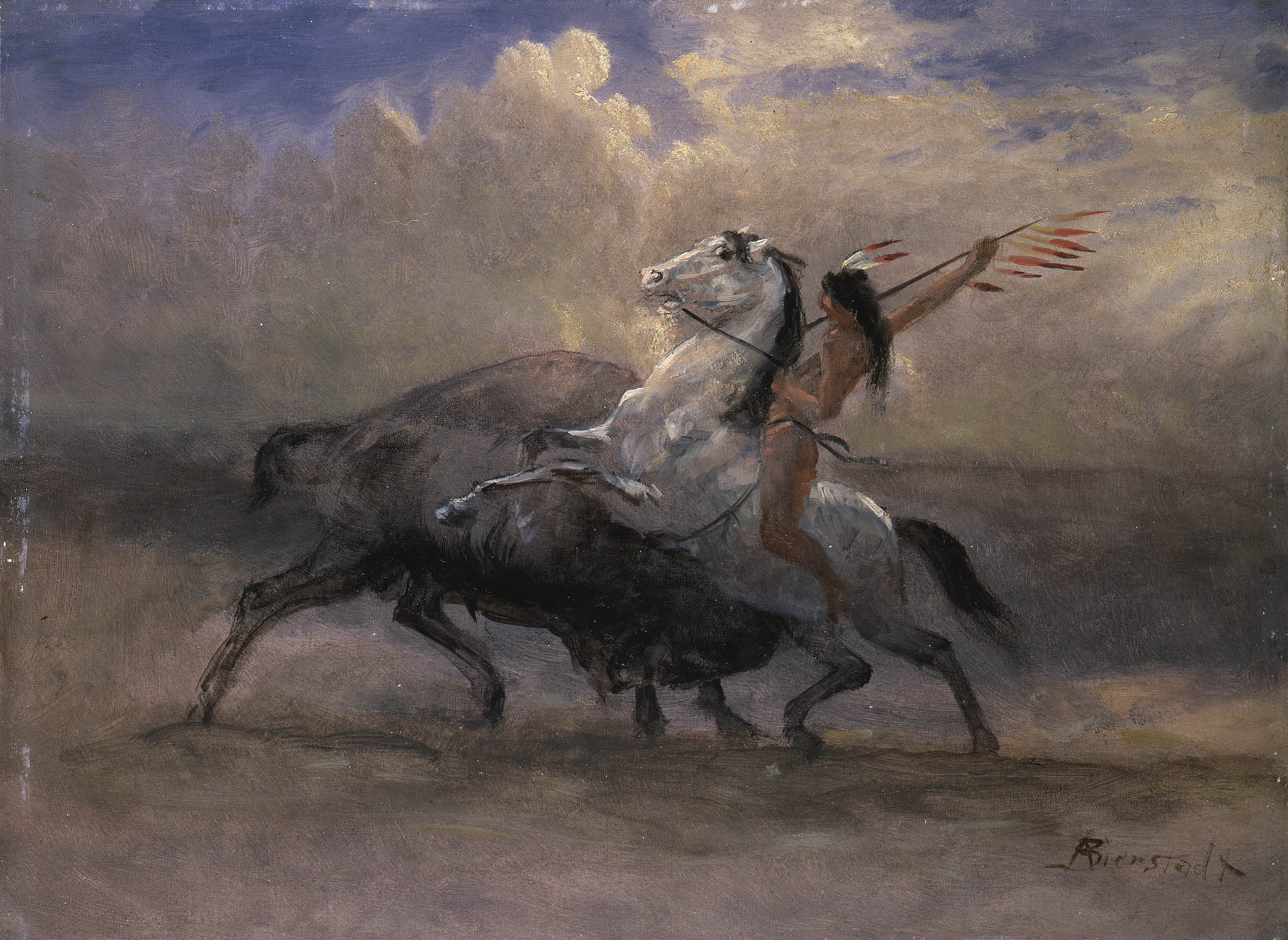 Bản sketch của bức tranh The last of the buffalo