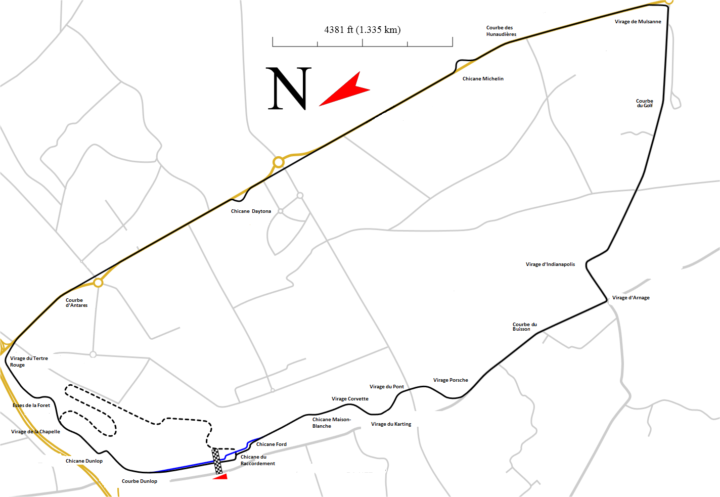 Đường đua Circuit de la Sarthe. Ảnh: Wikipedia